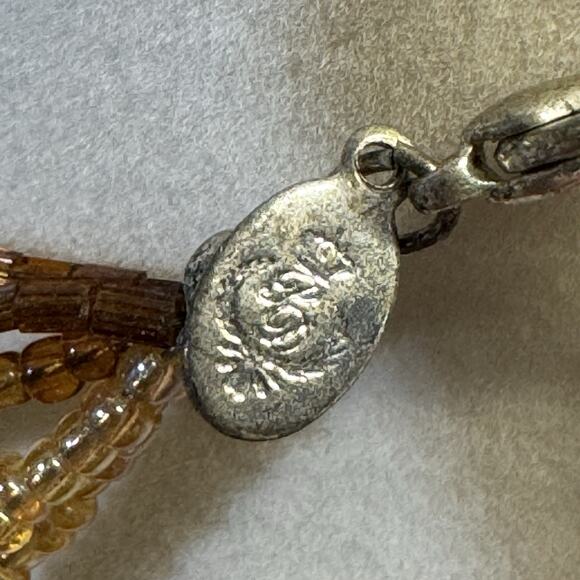 Vintage Premiere Designs Signed Solano Pendant Multi-Strand Glass Seed Bead - Picture 5 of 5